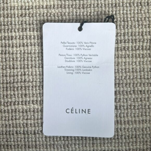 NWT - Authentic Celine clutch - black leather & pink python - Picture 5 of 6
